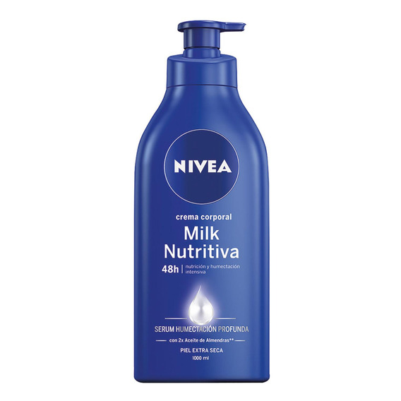 Nivea Crema Corporal Body Milk 1000ml - mL a $443