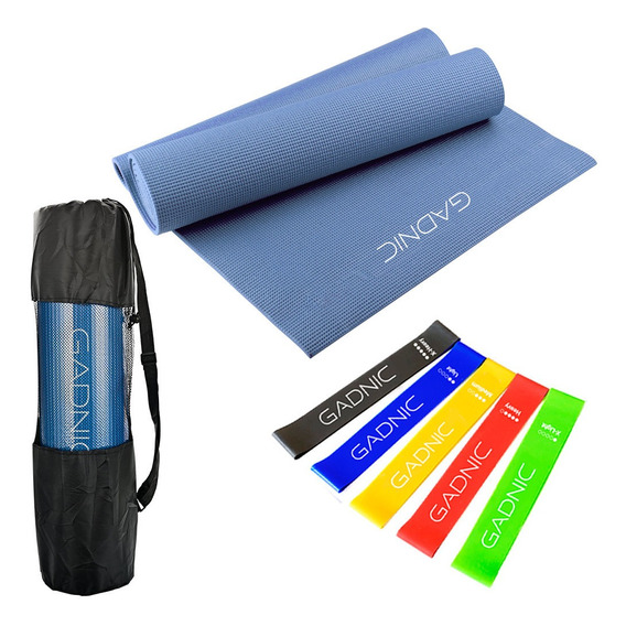 Colchoneta Gimnasio Yoga Mat + Bandas Isometricas Gadnic Pro