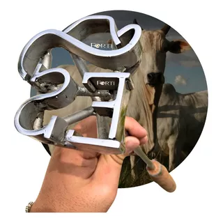 Ferro De Marcar Gado Em Aço Inox - Personalizado Chapéu 