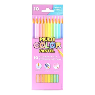 Lápis 10 Cores Multicolor Faber Castell Tons Pastel