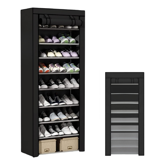 Mueble Zapatero Organizador Tela Con Forro 9 Niveles Armario