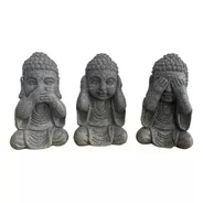 Set 3 Budas Buda, Mudra  Tres Virtudes Sabios Figura Juego