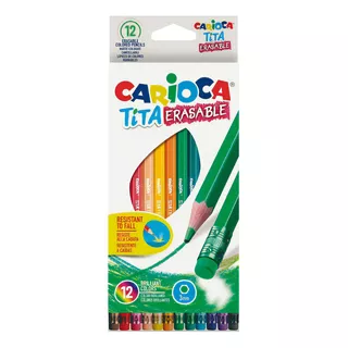 Lapices Color Carioca Tita Erasable X 12 Designed In Italy