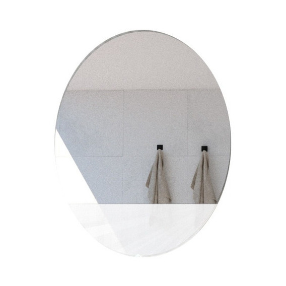 Espejo Ovalado Ferrara, Gris, Con Luz Led Color del marco Gris