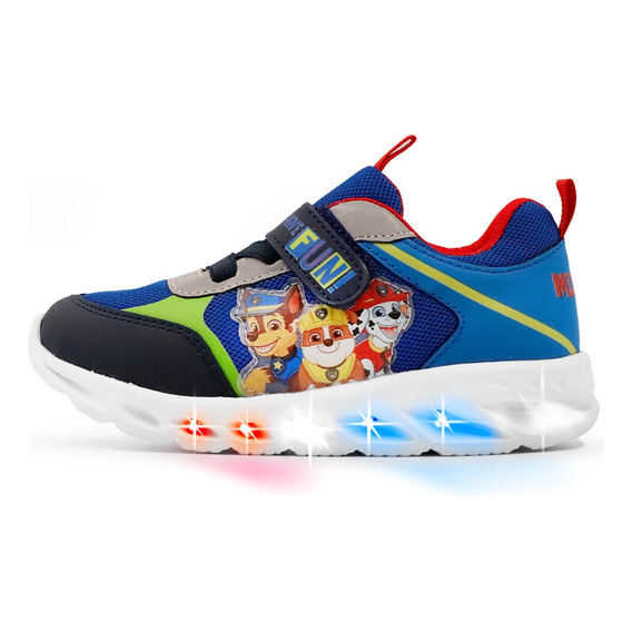 Tenis Original Paw Patrol Chase Marshall Con Luces Para Niño