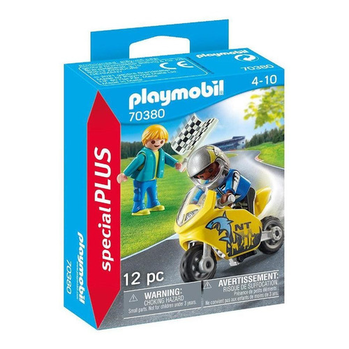 Juego Playmobil Special Plus Chicos Con Moto De Carreras 3+ Cantidad de piezas 12
