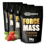 Kit 4x Hipercalórico Force Mass Pro Corps 3kg Sabor Variados