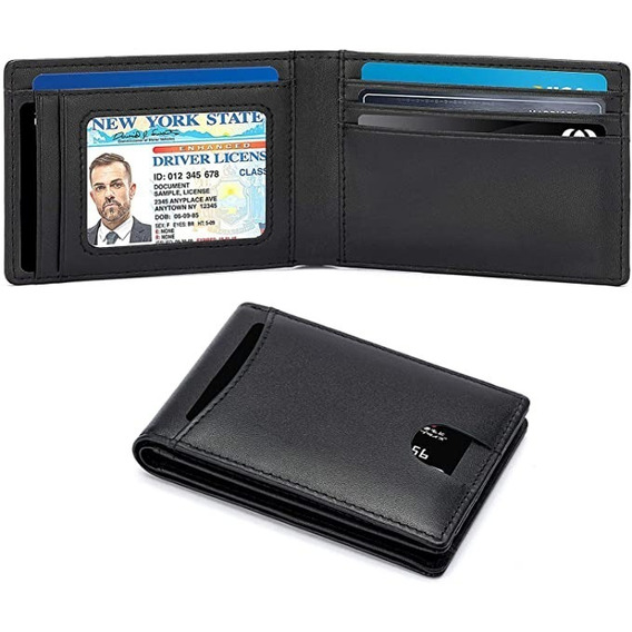 Cartera Hombre Rfid Minimalista Con Espacio Para Billetes