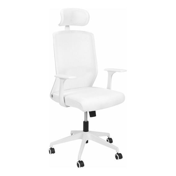 Silla De Oficina Richard Con Apoya Cabeza Blanca Garden Life