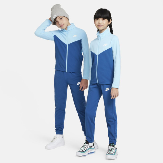 Conjunto De Entrenamiento Niños Grandes Nike Sportswear Azul