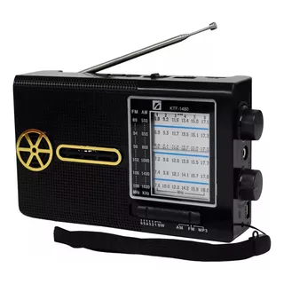 Radio Parlante Bluetooth Usb Sd Carga Solar Am-fm Color Negro