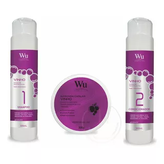 Kit Vinho Terapia 3 Passos Manutenção - Wu Cosmetic Care