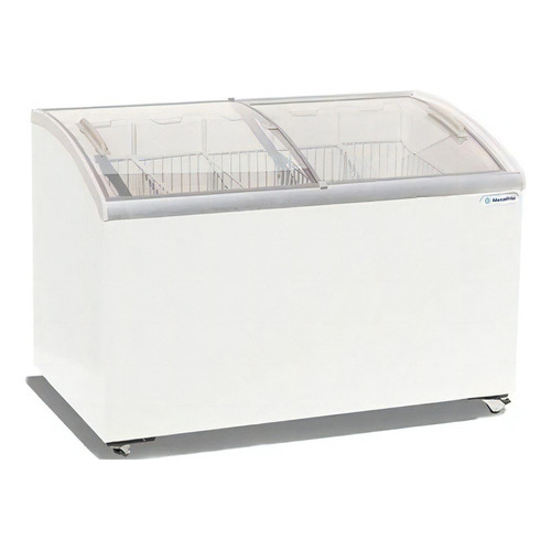 Congelador con puerta de cristal Curvo Metalfrio Chc400 Paletero Color Blanco
