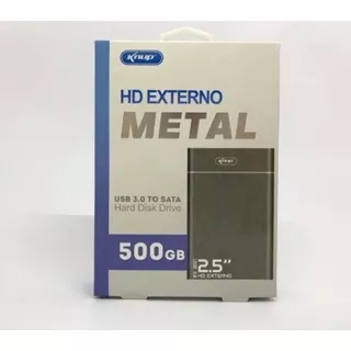 Hd Externo 500gb 2,5' Metal Usb 3.0 Pc Notebook Ps4 Xbox Tv Cor Preto