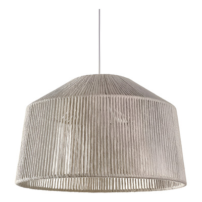 Colgante Hilo Natural Apto Led E27 Deco Conico 45cm 