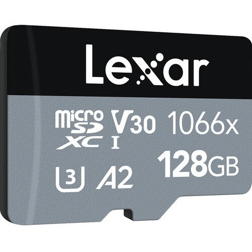 Tarjeta de memoria micro SD Lexar 1066x 128 GB 4k A2 160 MB/s
