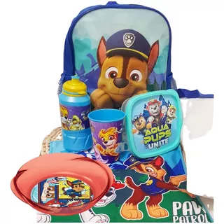 Set Mochila De Espalda+ Set Paw Patrol Original, Patrulla