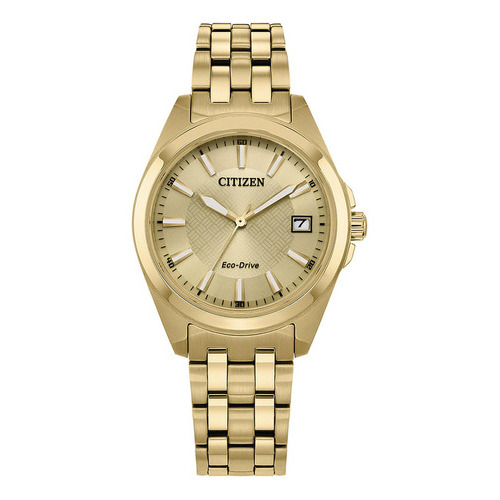 Reloj Citizen Eco-drive Peyten Eo1222-50p Mujer Color de la correa Dorado Color del bisel Dorado Color del fondo Dorado
