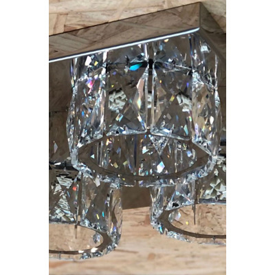  Plafon Aplique 6 Luces Cromo Cairel Redondo Moderno Pal