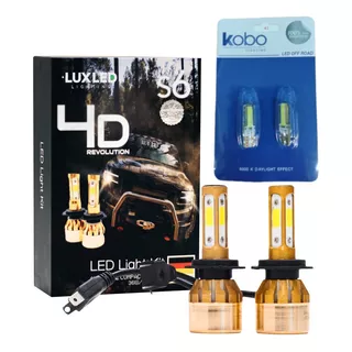 Kit Cree Led S6 4d Revolution 4 Caras + 2 T10 Siliconados