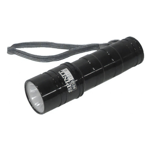 Linterna de mano Spinit Mega 101-W color negro luz blanco brillante