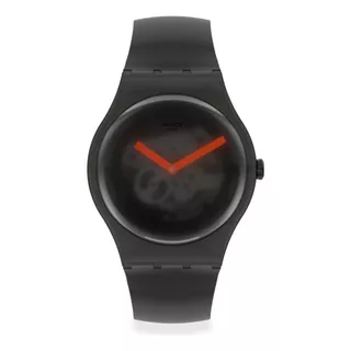 Reloj Swatch Black Bluir De Silicona Negra Para Hombre