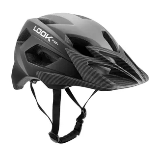 Casco Ajustable Mtb / Downhill Bicicleta Carbón Certificado Color Plateado Talla Adulto