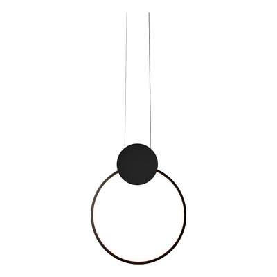 Colgante Aro Led L4918 18w 30cm Negro Alta Potencia Mks 
