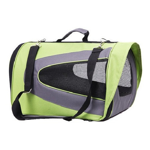 Bolsa Transportadora Mascotas Mediana Tela Verde Fancy Pets