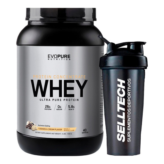 Proteína Evopure Whey Concentrate 3lb Cookies And Cream