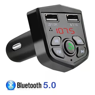 Transmissor Fm Bluetooth Veicular Com Voltimetro