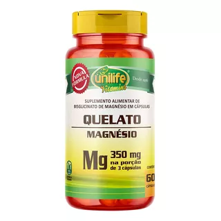 Magnesio Quelato 350mg 60 Capsulas Unilife