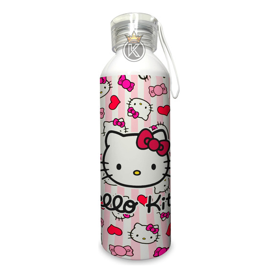Botella De Agua Hello Kitty 750ml - Aluminio - Estampaking