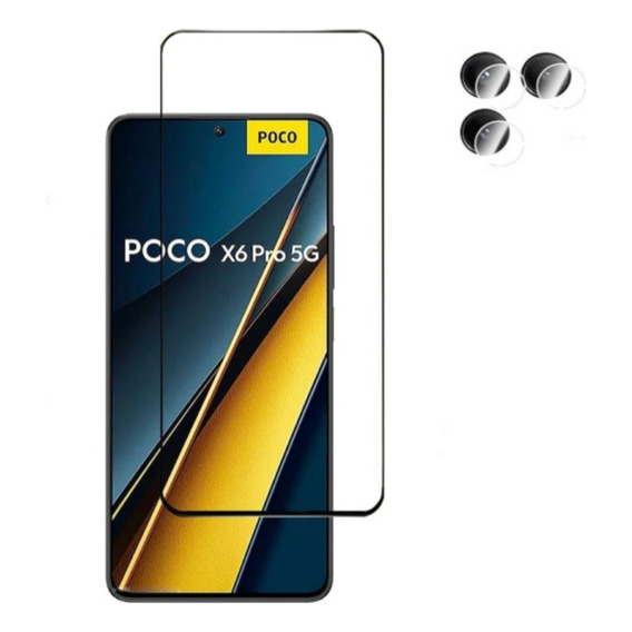 Pack Mica Vidrio + Camara Xiaomi Poco X6 5g / Poco X6 Pro 5g