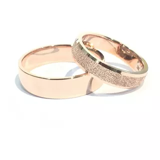 Anillos Boda Oro Rosa 10kt Par