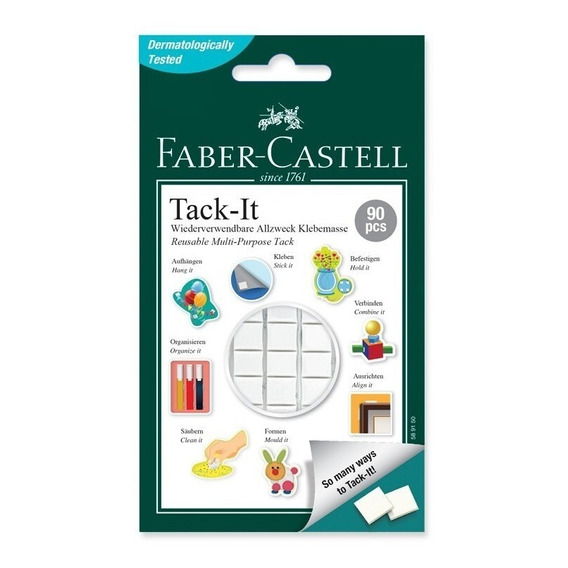 Adhesivo De Pared Tack-it Faber Castell 90 Unidades Chicle