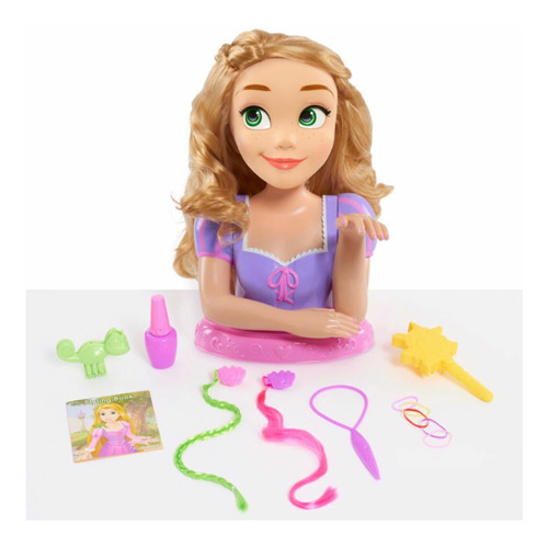 Cabeza Para Peinar Muñeca Rapunzel Disney Estilista Xl