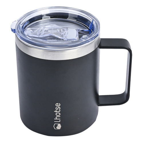 Taza Térmica Insulada Camping 350ml Black Color Negro