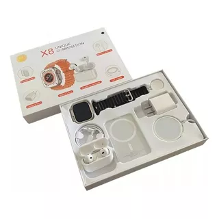 Combo Reloj Watch X8 Ultra + Audifonos In Ear + Power Bank