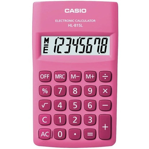 Calculadora Casio Portatil Rosa Hl-815 Pk