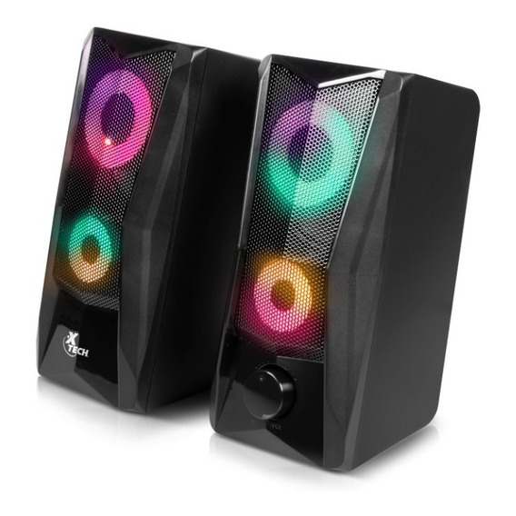 Parlantes Gamer Pc Con Iluminacion 2.0 Xts-130 Backup