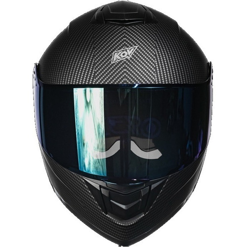 Casco Kov Deportivo Zero Abatible Kc1 Certificado Led Color Negro Tamaño del casco XL