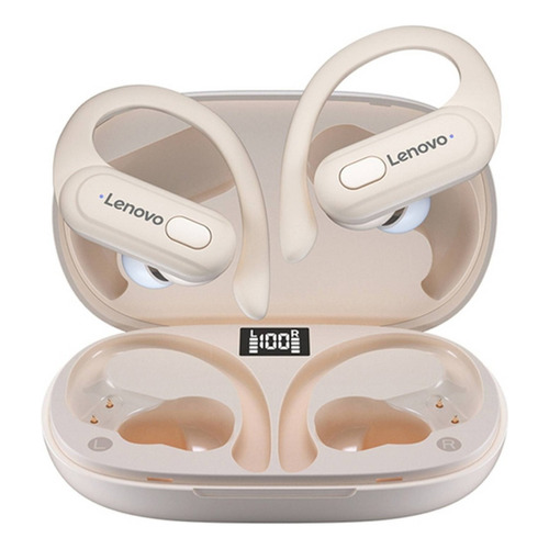 Auriculares inalámbricos Lenovo Clip XT60b Sports Academia I de color blanco