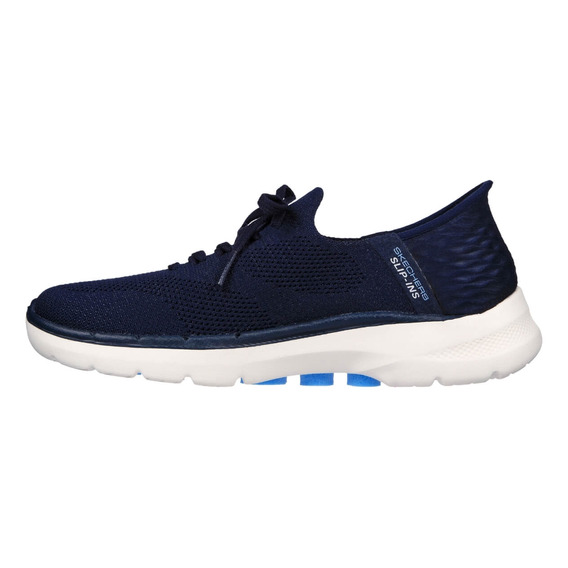 Tenis Skechers Mujer Go Walk 6 - Lovely Day Azul - Blanco