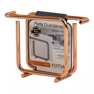 Porta Suporte Guardanapos Pequenos Rosé Gold 1192rg Future Cor Amarelo