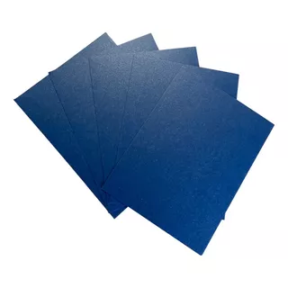 Papel Cartulina Aperlado Azul 17x13cm Paq 100h