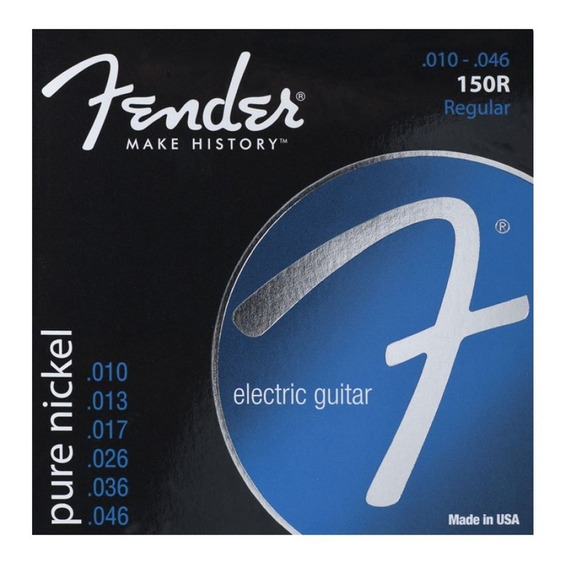 Encordado Guitarra Eléctrica Fender 150r 010 46 Pure Nickel
