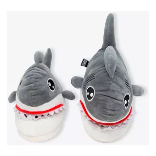 Pantufa 3d Tubarão Baby Shark Sola Borracha - Envio Imediato
