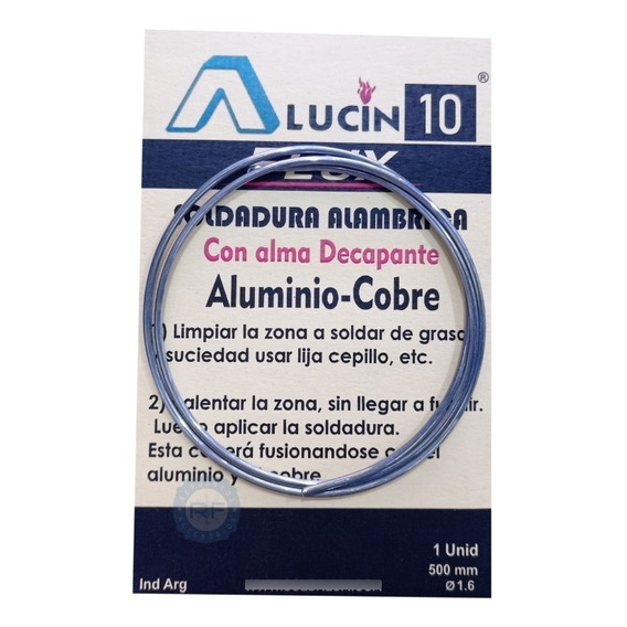 Soldadura Aluminio Cobre C/ Decapante Interno Alucin 10 Flux