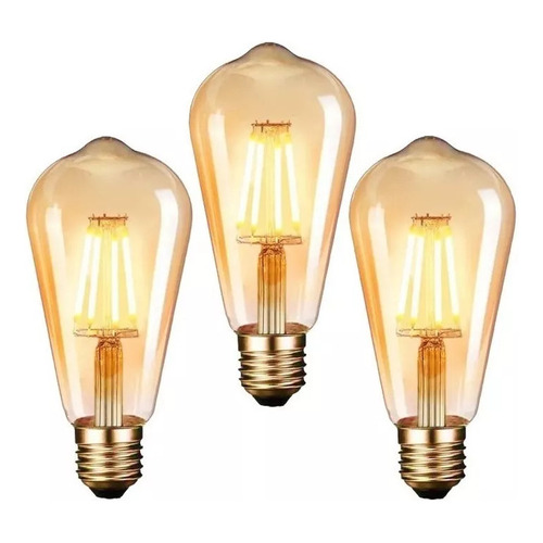 Ampolleta Vintage Led Soquete E27 Luces Vintage Calida St 3